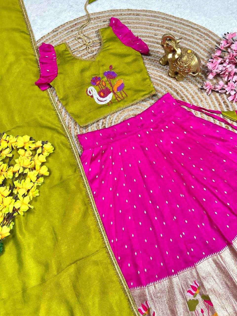 Ynf Chinon Silk KESH503 1129 Kids Wear Wholesale Kids Frocks Girls Frock Kids Designer Frock Manufacturer- Kapda Export