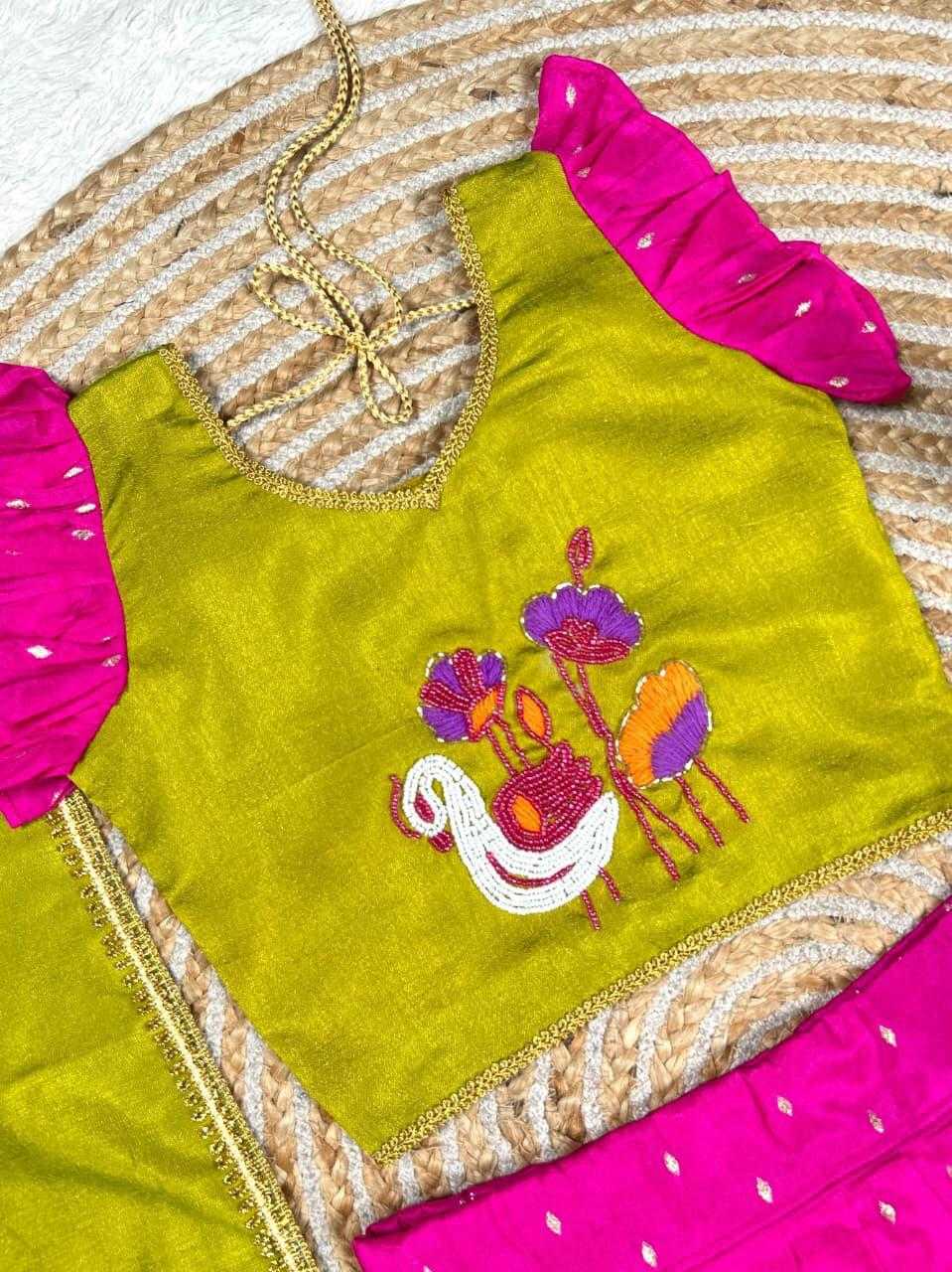 Ynf Chinon Silk KESH503 1129 Kids Wear Wholesale Kids Frocks Girls Frock Kids Designer Frock Manufacturer- Kapda Export