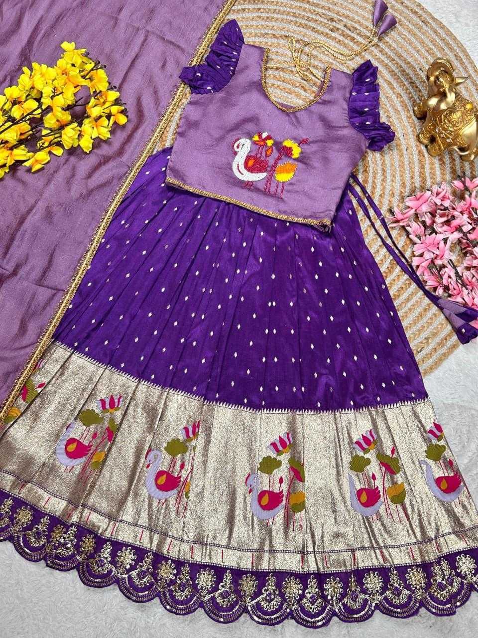 Ynf Chinon Silk KESH503 1129 Kids Wear Wholesale Kids Frocks Girls Frock Kids Designer Frock Manufacturer- Kapda Export