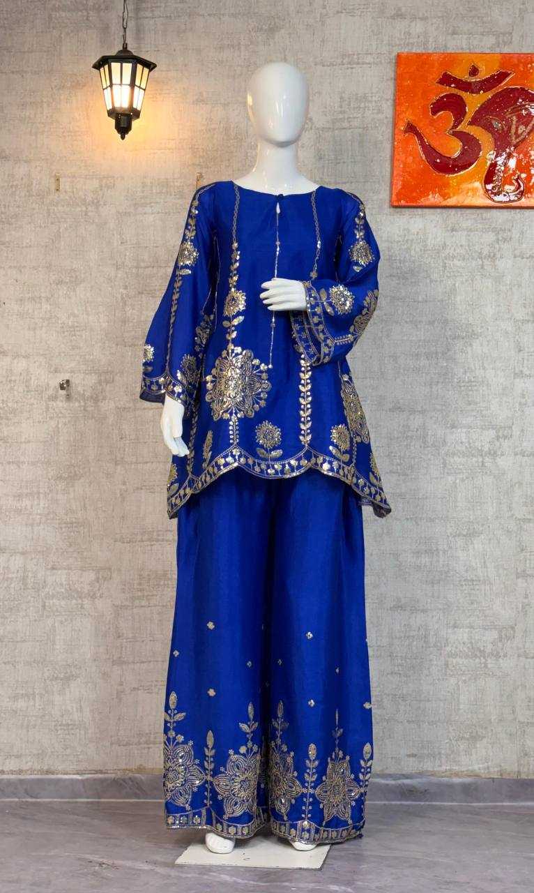 Ynf Chinon Silk KESH512 1801 Suits & Dresses Wholesale Patiala Suits Palazzo Suit Silk Suits Manufacturer- Kapda Export