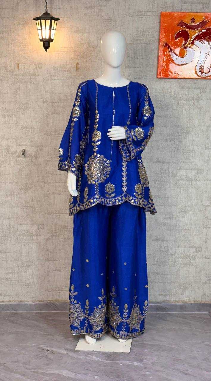 Ynf Chinon Silk KESH512 1801 Suits & Dresses Wholesale Patiala Suits Palazzo Suit Silk Suits Manufacturer- Kapda Export