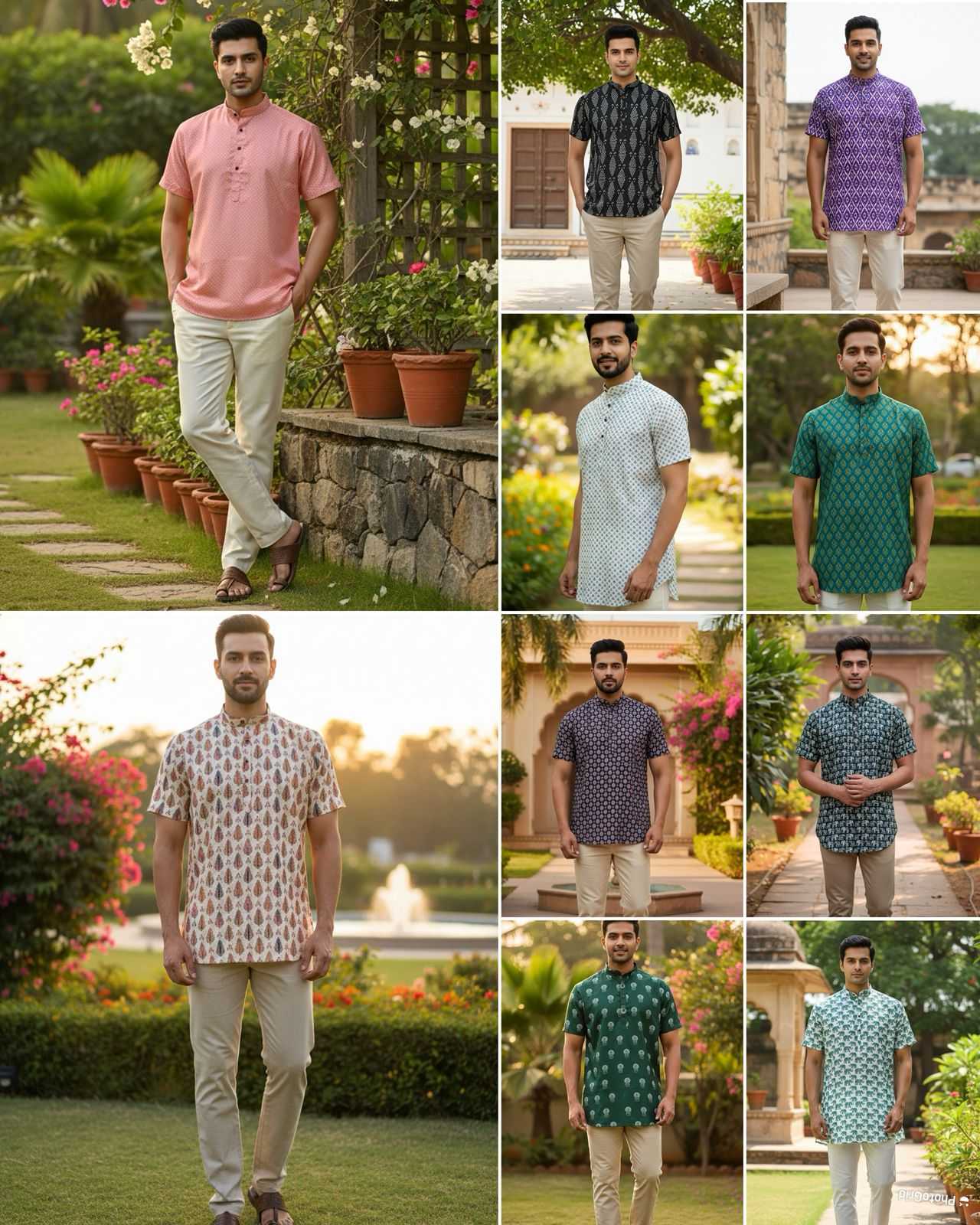 Ynf Cotton KESH481 B-Desi Mens Wear Wholesale Mens Kurtas Men Cotton Kurta Men Short Kurta Manufacturer- Kapda Export