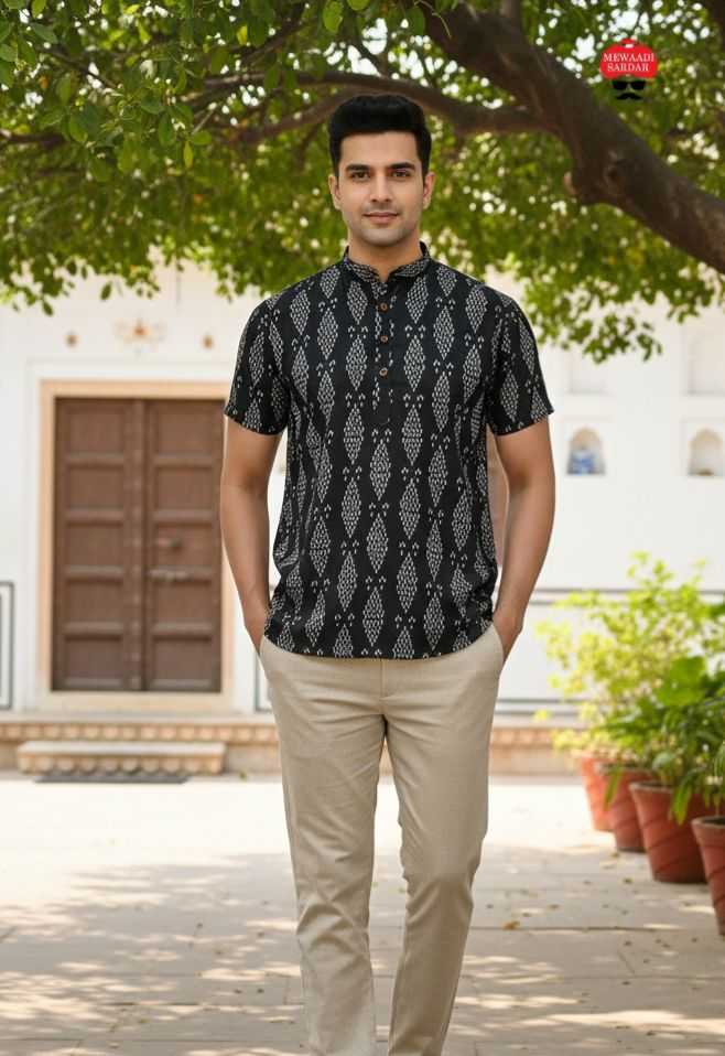 Ynf Cotton KESH481 B-Desi Mens Wear Wholesale Mens Kurtas Men Cotton Kurta Men Short Kurta Manufacturer- Kapda Export