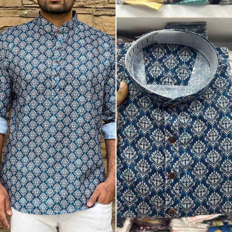 Ynf Cotton KESH481 LEO Mens Wear Wholesale Mens Kurtas Men Cotton Kurta Men Short Kurta Manufacturer- Kapda Export