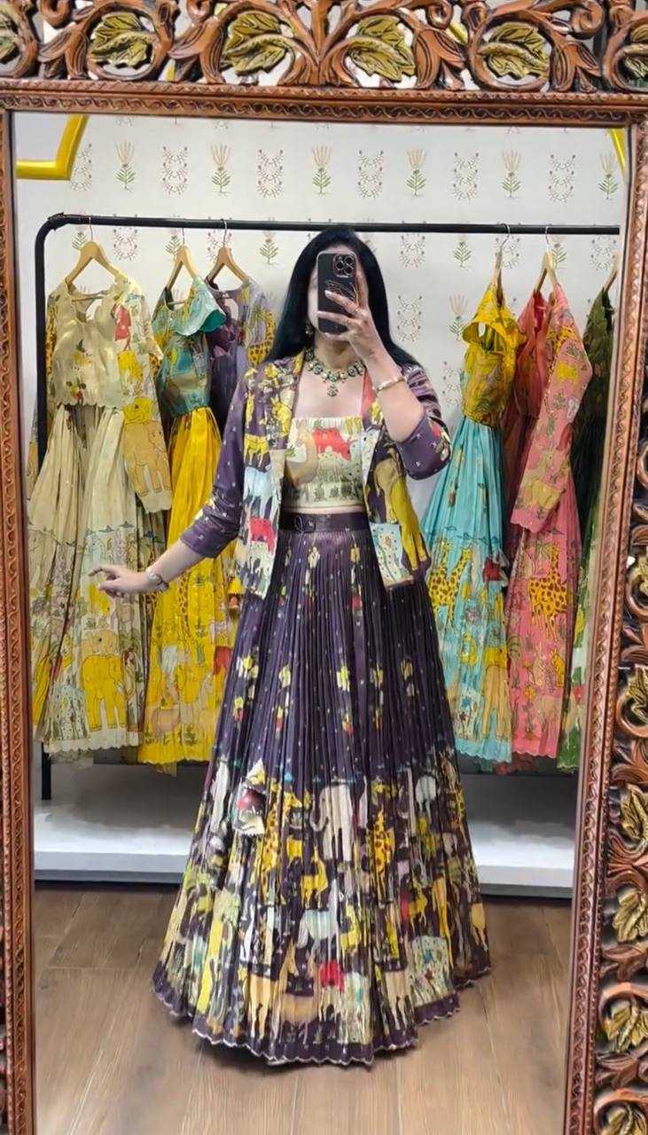 Ynf Cotton KESH496 543 Lehengas Festive Collections Wholesale Printed Lehenga Jacket Style Lehenga Navratri Chaniya Choli Manufacturer- Kapda Export