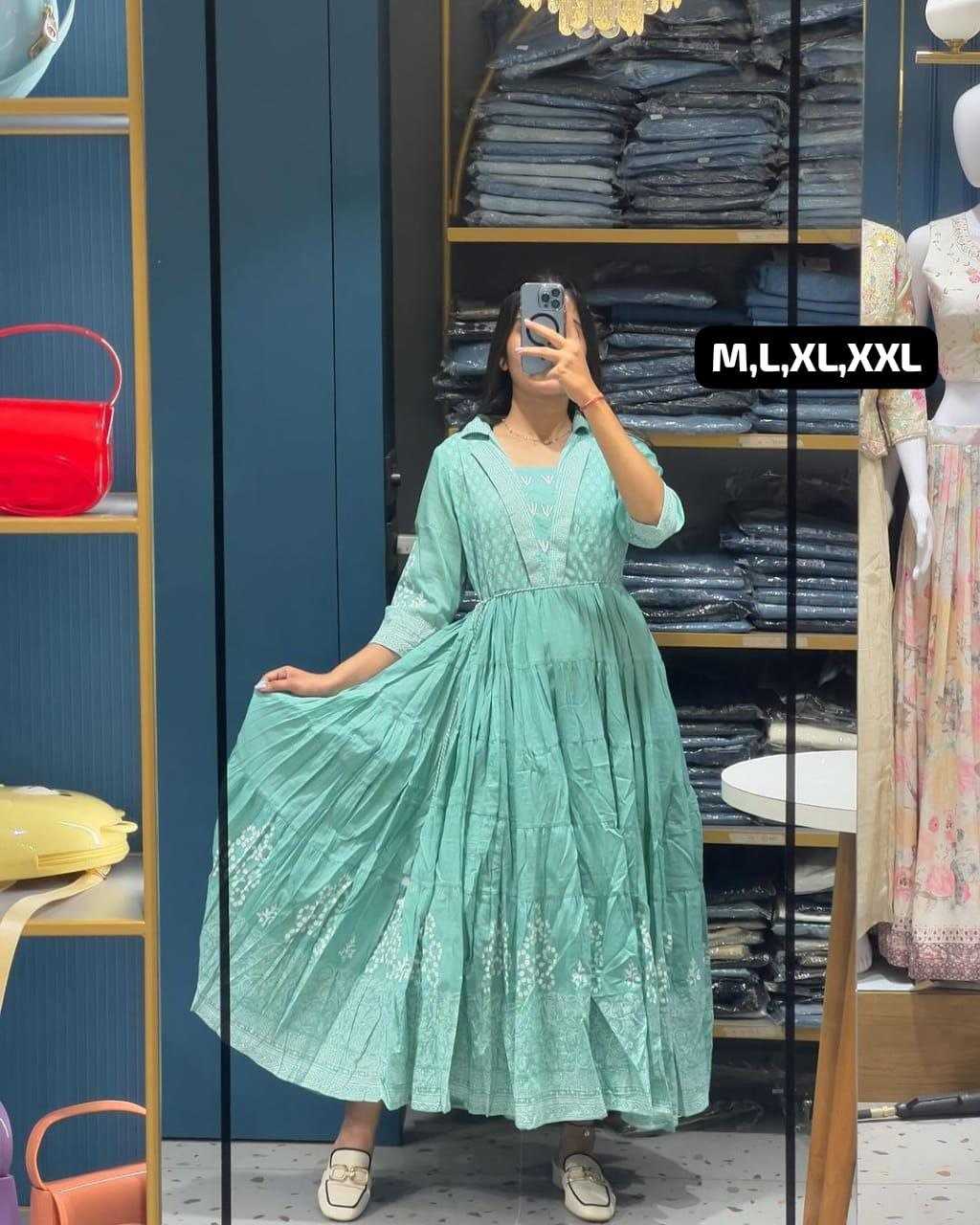 Ynf Cotton KESH536 NAKSHA Suits & Dresses Festive Collections Wholesale Embroidery Suits Cotton Suits Gown Dresses Manufacturer- Kapda Export