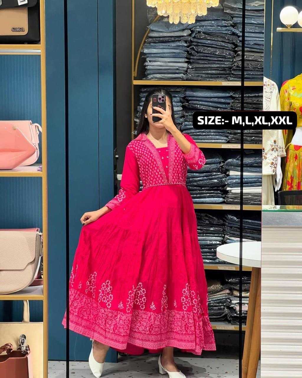 Ynf Cotton KESH536 NAKSHA Suits & Dresses Festive Collections Wholesale Embroidery Suits Cotton Suits Gown Dresses Manufacturer- Kapda Export