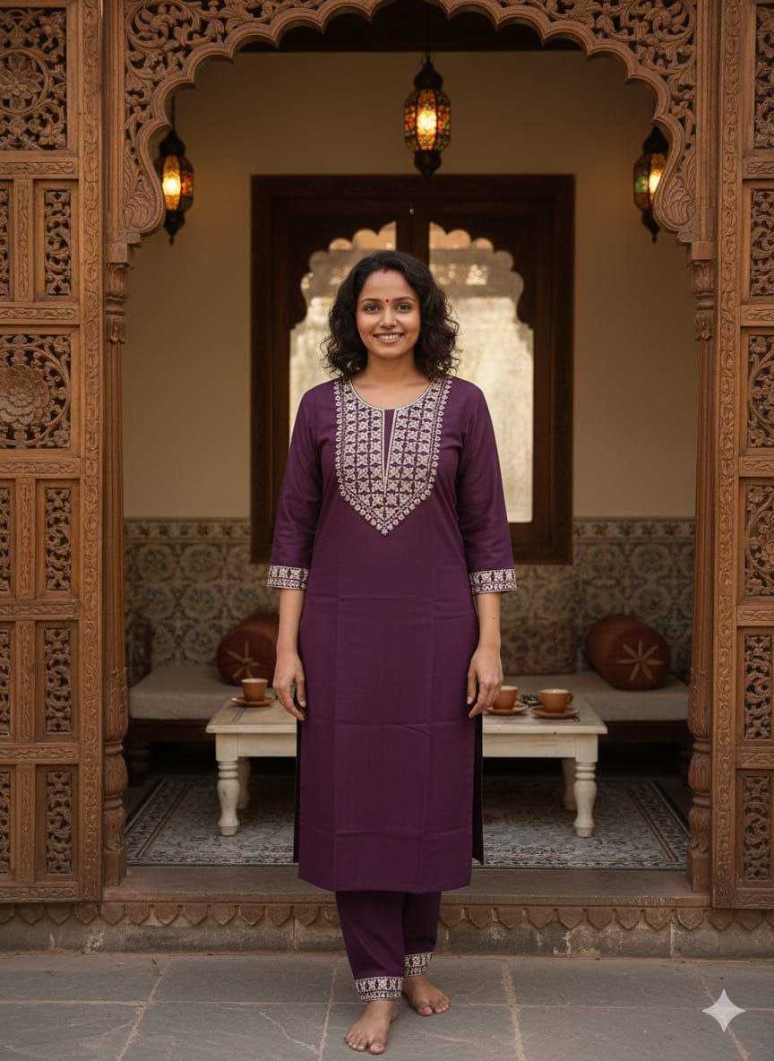 Ynf Cotton KESH550 292 Kurti Festive Collections Wholesale Cotton Kurtis Kurtis With Bottom Embroidered Kurtis Manufacturer- Kapda Export