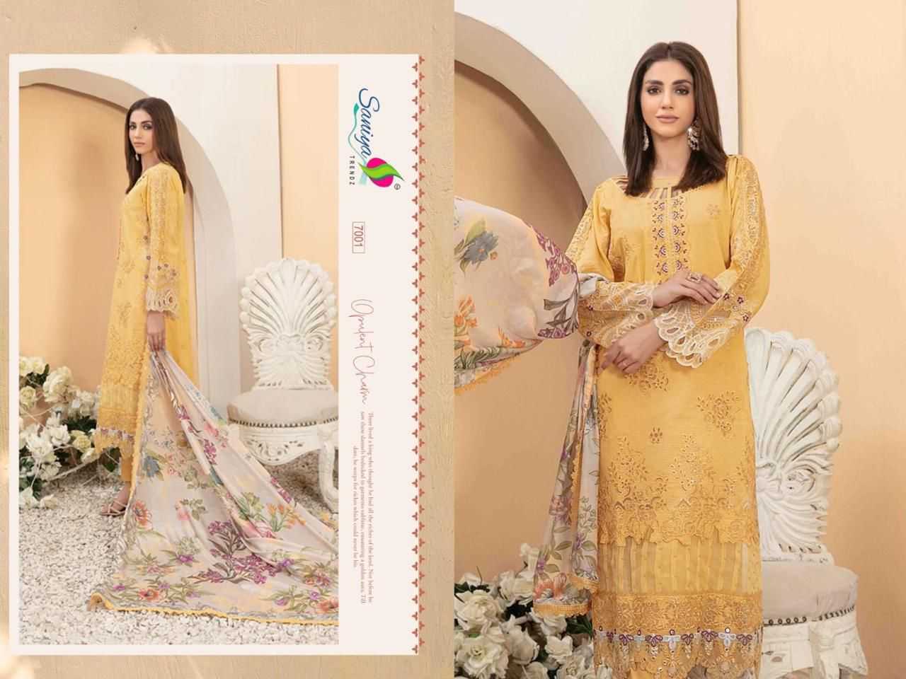 Ynf Cotton KESH586 SANIYA RANGRASIYA chikankari vol -07 Suits & Dresses Wholesale Unstitched Suits Embroidery Suits Semi-Stitched Suits Manufacturer- Kapda Export