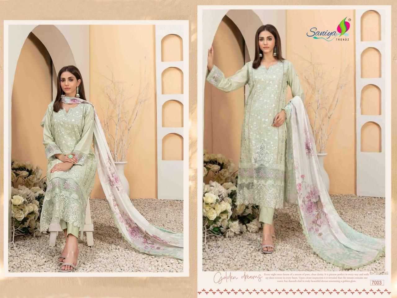 Ynf Cotton KESH586 SANIYA RANGRASIYA chikankari vol -07 Suits & Dresses Wholesale Unstitched Suits Embroidery Suits Semi-Stitched Suits Manufacturer- Kapda Export