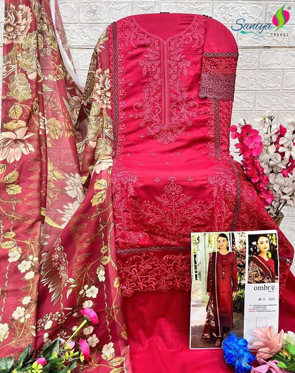 Ynf Cotton KESH586 SANIYA RANGRASIYA chikankari vol -07 Suits & Dresses Wholesale Unstitched Suits Embroidery Suits Semi-Stitched Suits Manufacturer- Kapda Export