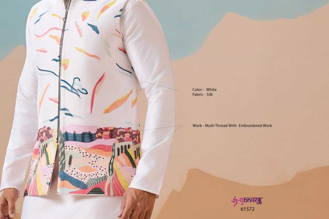 Ynf Cotton RIN202 61571 Mens Wear Wedding Collections Festive Collections Wholesale Mens Kurta Pyjama Men Cotton Kurta Kurta Set with Jacket Manufacturer- Kapda Export