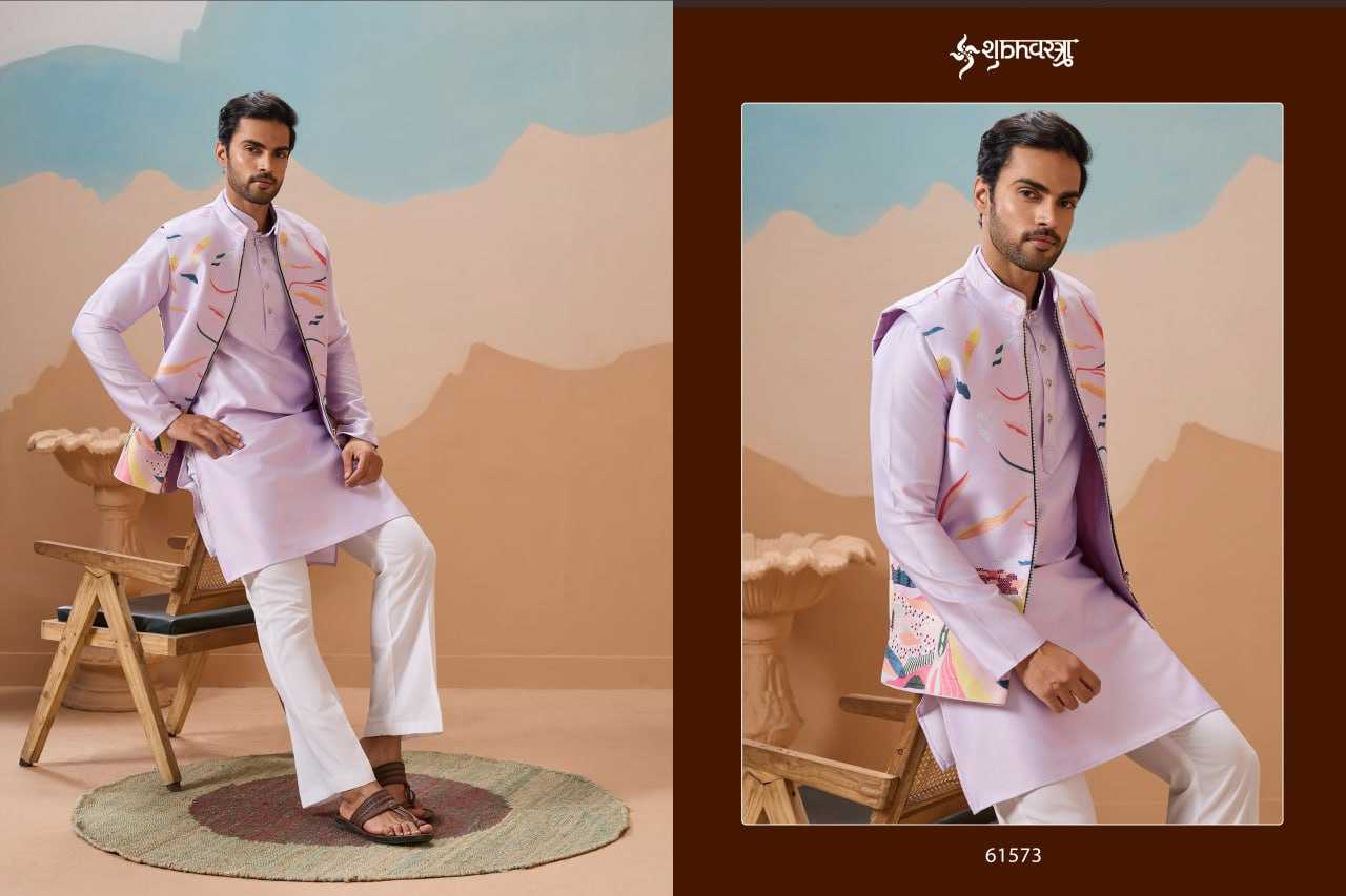 Ynf Cotton RIN202 61571 Mens Wear Wedding Collections Festive Collections Wholesale Mens Kurta Pyjama Men Cotton Kurta Kurta Set with Jacket Manufacturer- Kapda Export