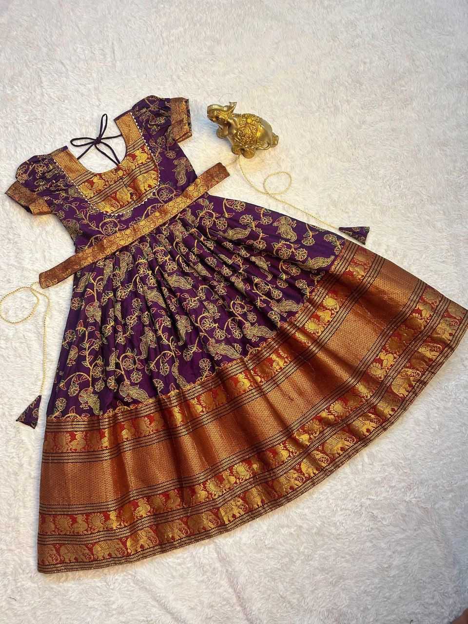 Ynf Cotton RIN235 MANIYA Kids Wear Wholesale Kids Gown Kids Traditional Outfits Kids Navratri Outfits Manufacturer- Kapda Export