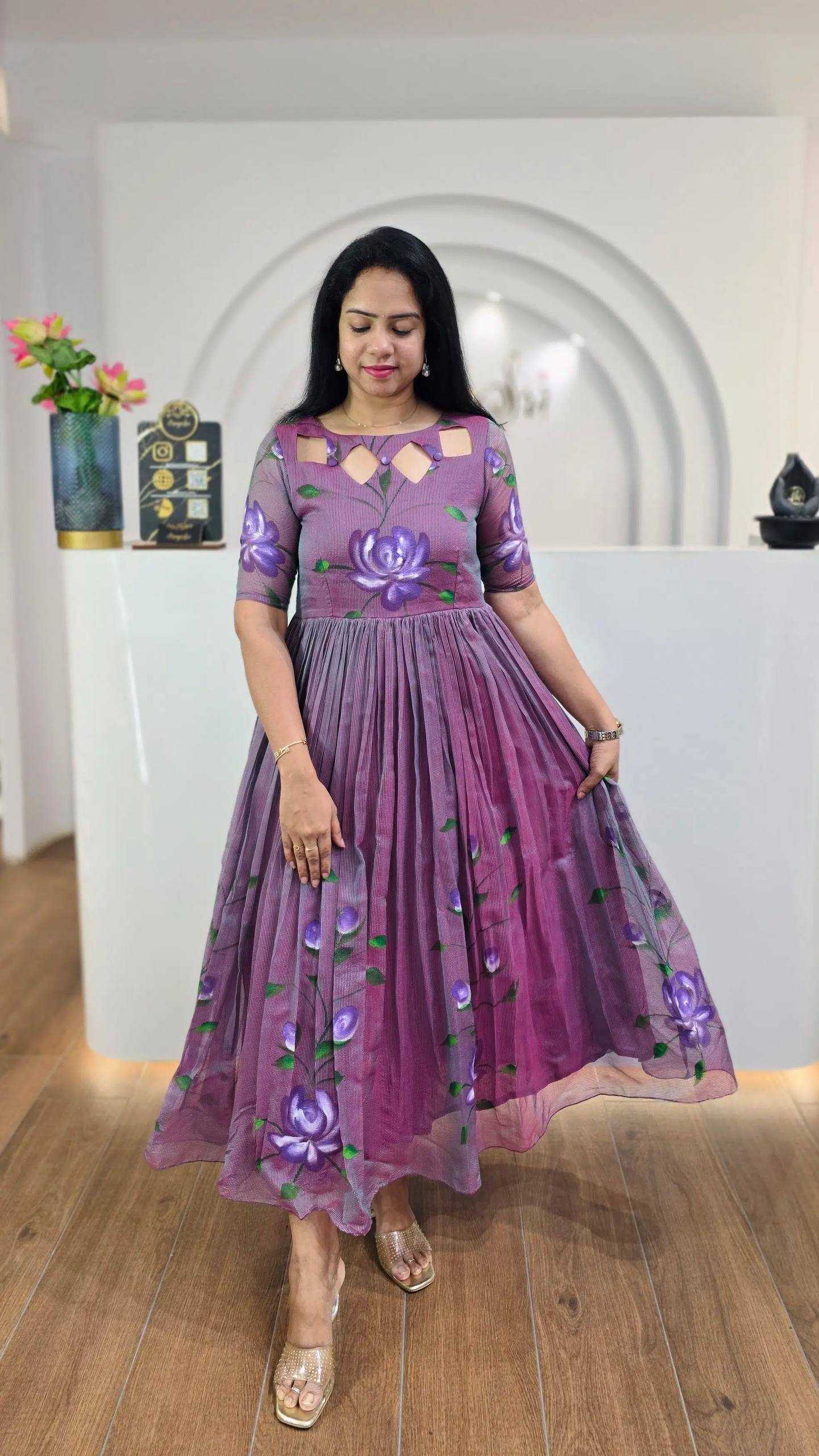 Ynf Fancy KESH210 2400 Suits & Dresses Wholesale Maxi Dresses Cocktail Dresses Printed Dresses Manufacturer- Kapda Export