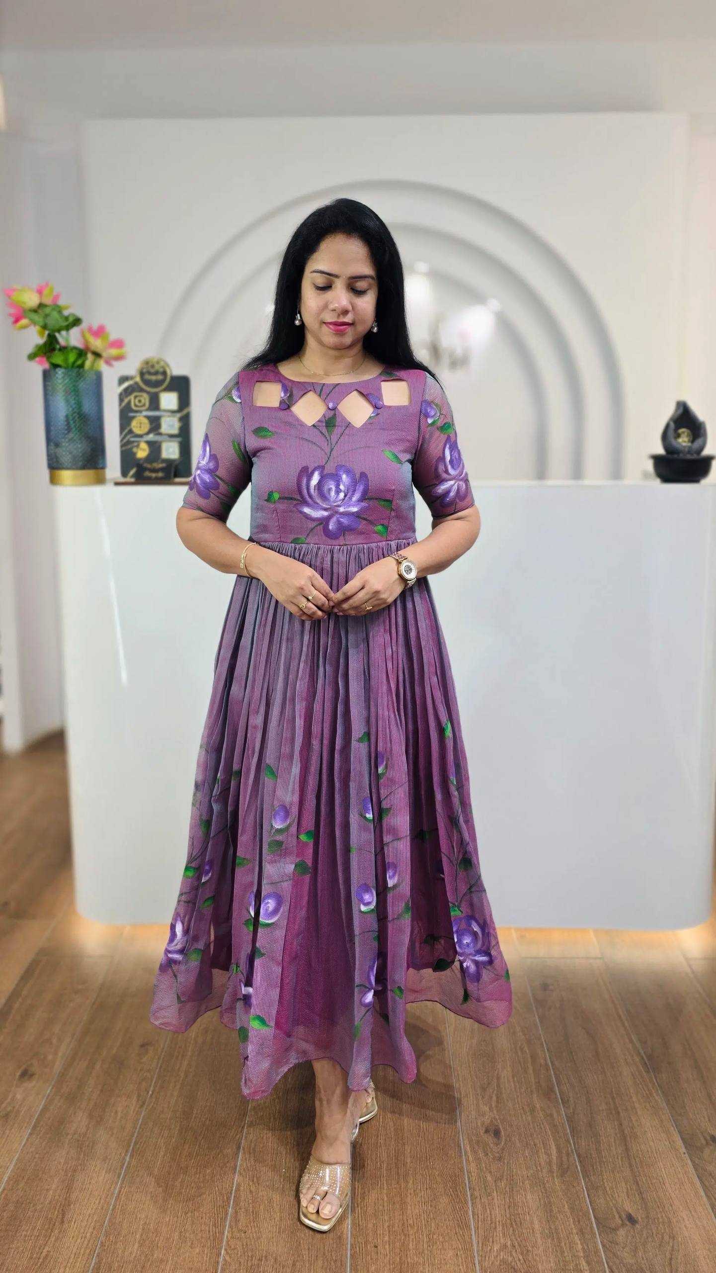 Ynf Fancy KESH210 2400 Suits & Dresses Wholesale Maxi Dresses Cocktail Dresses Printed Dresses Manufacturer- Kapda Export