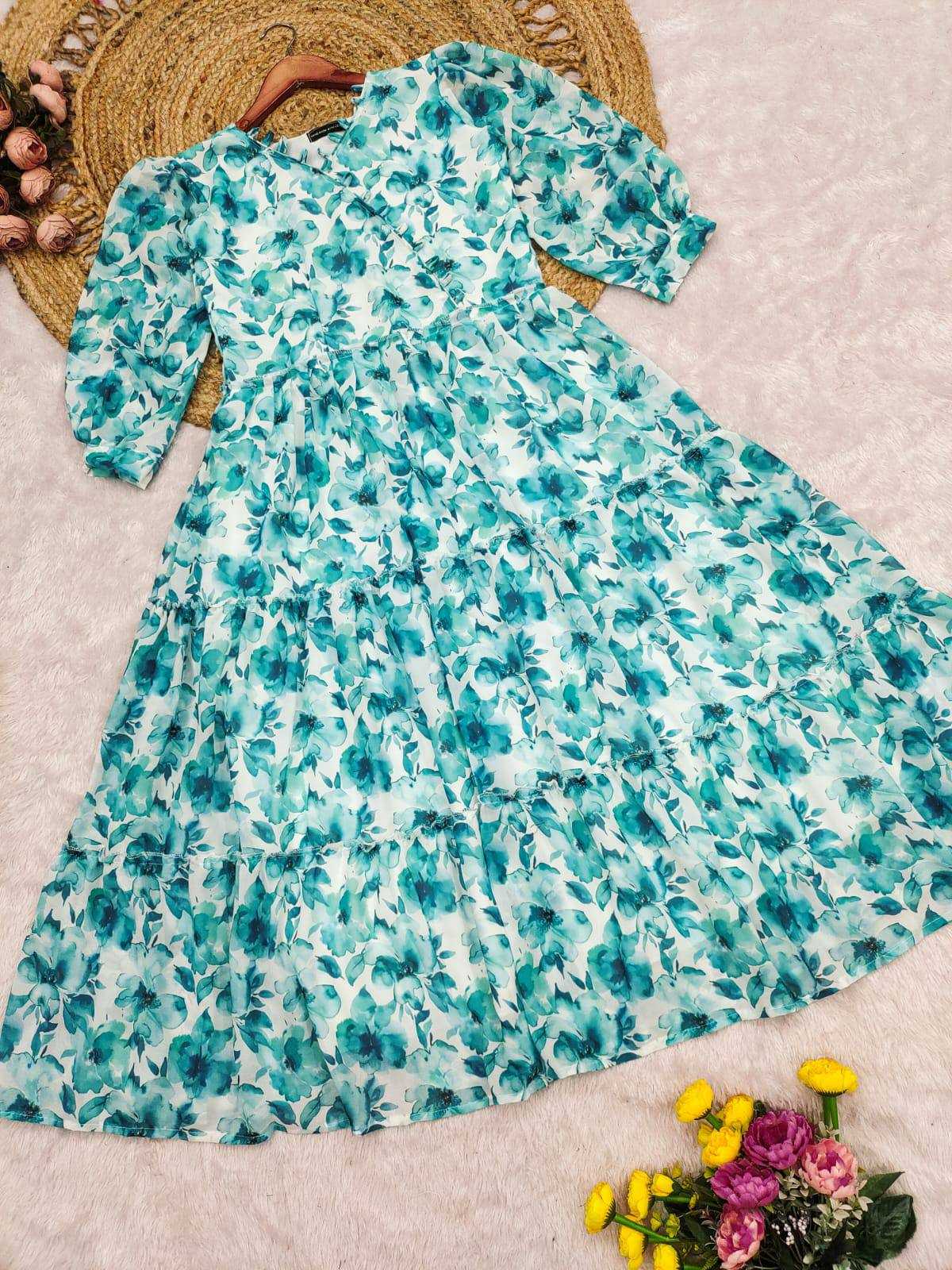 Ynf Faux Georgette KESH210 2377 Suits & Dresses Wholesale Printed Suits Maxi Dresses Fit And Flare Dresses Manufacturer- Kapda Export