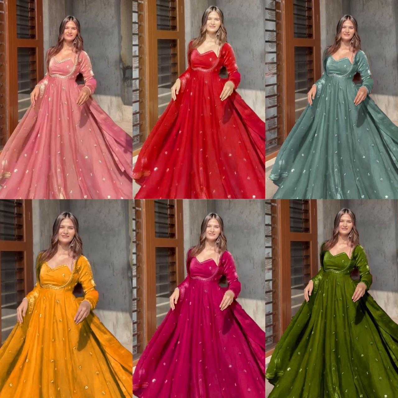 Ynf FENDY KESH481 SHEETAL Suits & Dresses Festive Collections Wholesale Ladies Silk Suit Anarkali Suits Gown Dresses Manufacturer- Kapda Export