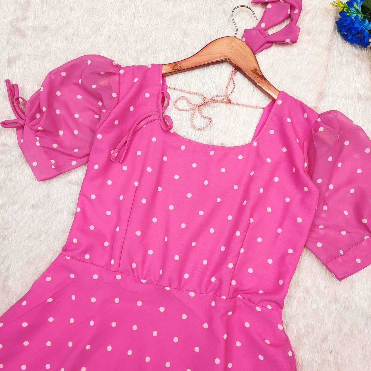 Ynf Georgette KESH210 1539 Gowns Wholesale Fancy Gowns Georgette Gown Pink Gown Manufacturer- Kapda Export