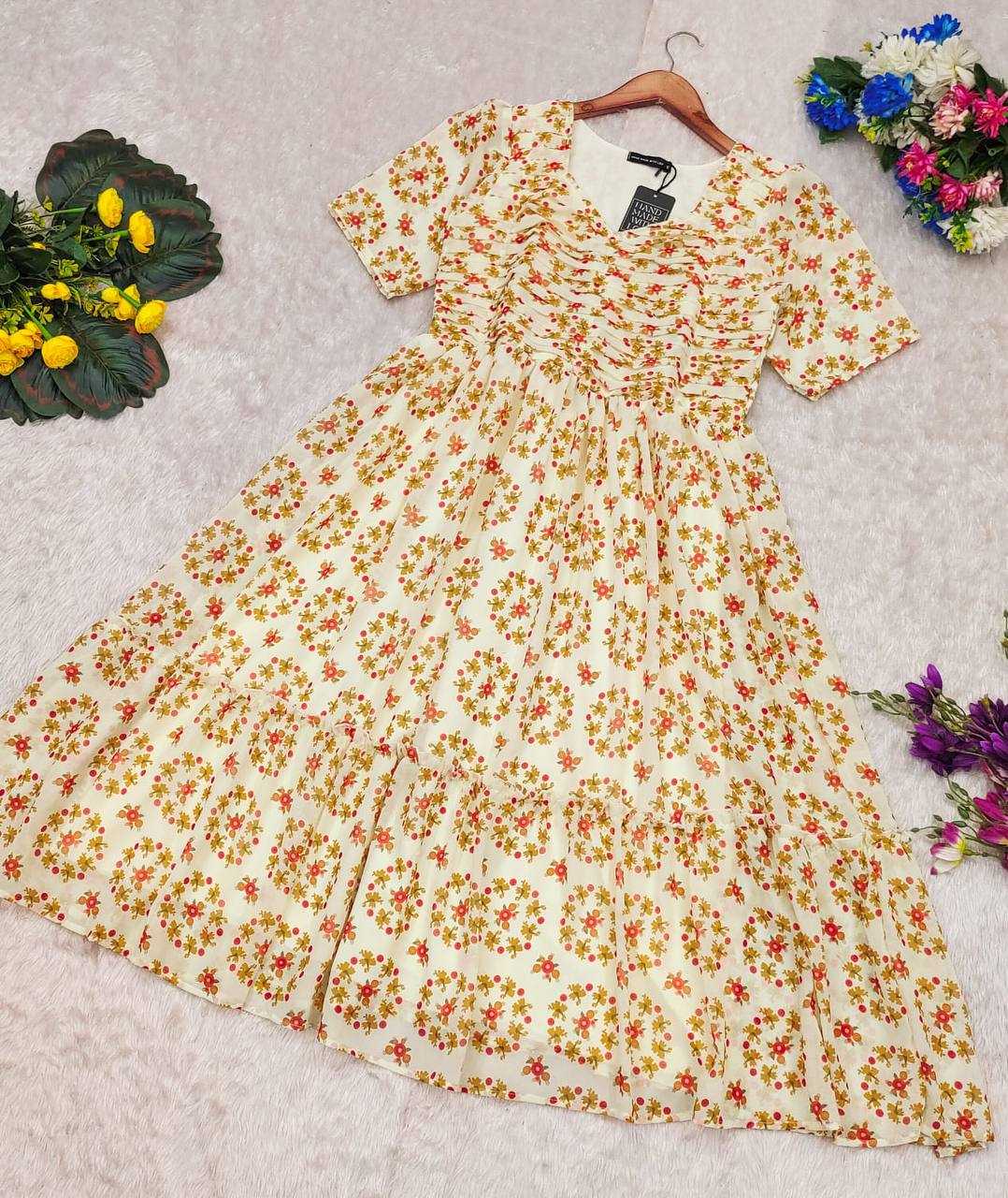 Ynf Georgette KESH210 1550 Gowns Wholesale Fancy Gowns Party Gowns Indo-Western Gowns Manufacturer- Kapda Export