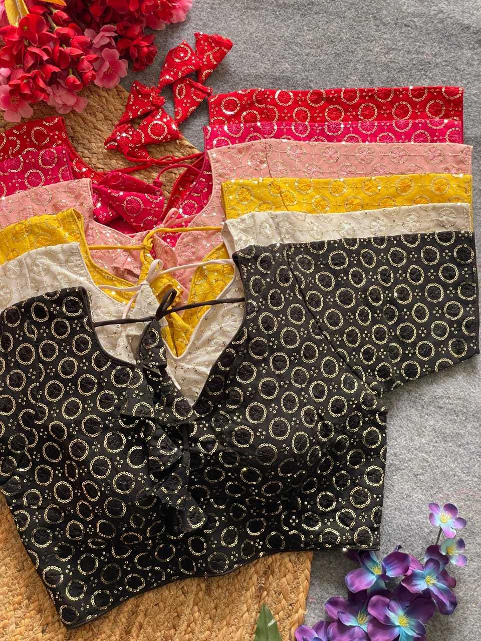 Ynf Georgette KESH411 TRIPTI Readymade Blouses Wholesale Sequence Embroidery Blouse Embroidered Blouses Party Wear Blouse Manufacturer- Kapda Export