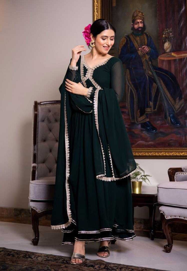Ynf Georgette KESH559 375 Gowns Festive Collections Wholesale Long Gowns Georgette Gown Black Gown Manufacturer- Kapda Export