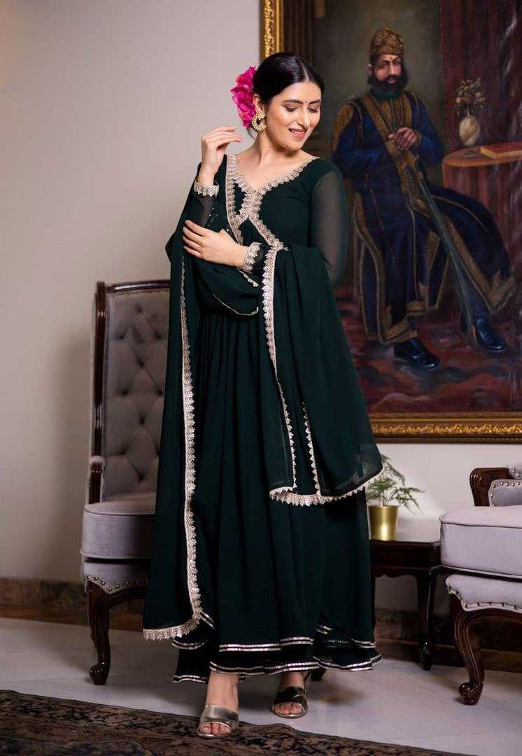 Ynf Georgette KESH559 375 Gowns Festive Collections Wholesale Long Gowns Georgette Gown Black Gown Manufacturer- Kapda Export