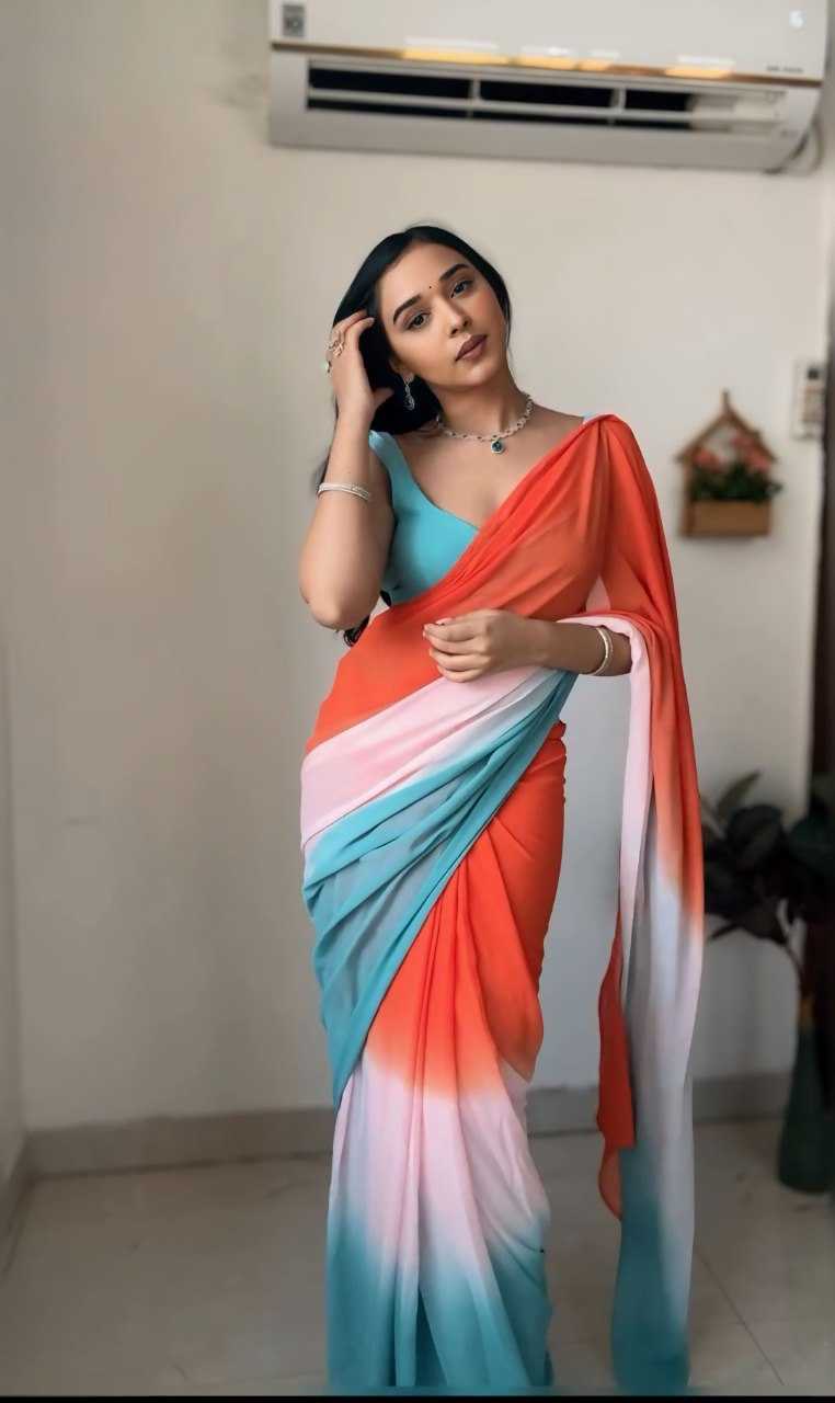 Ynf Georgette KESH606 300 Sarees Festive Collections Wholesale Ready To Wear Sarees Party Wear Sarees Printed Georgette Saree Manufacturer- Kapda Export