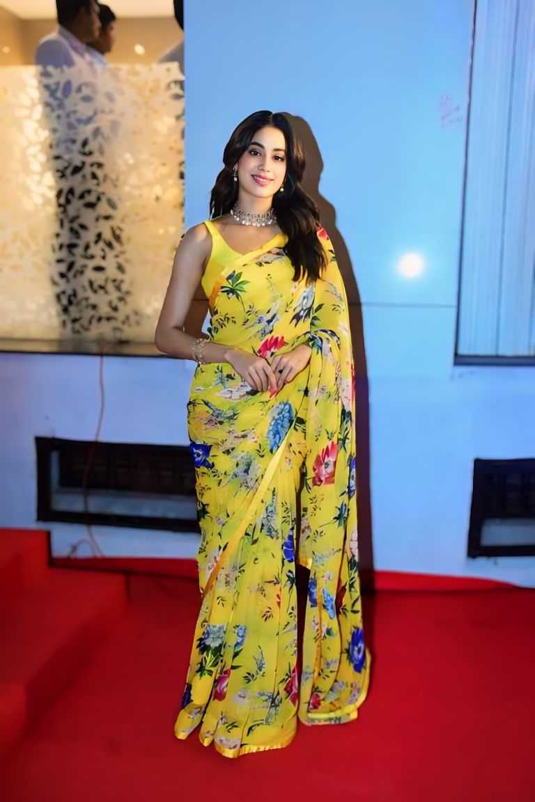 Ynf Georgette KESH606 338 Sarees Bollywood Collections Festive Collections Wholesale Janhvi kapoor Sarees Printed Georgette Saree Sarees With Blouse Manufacturer- Kapda Export