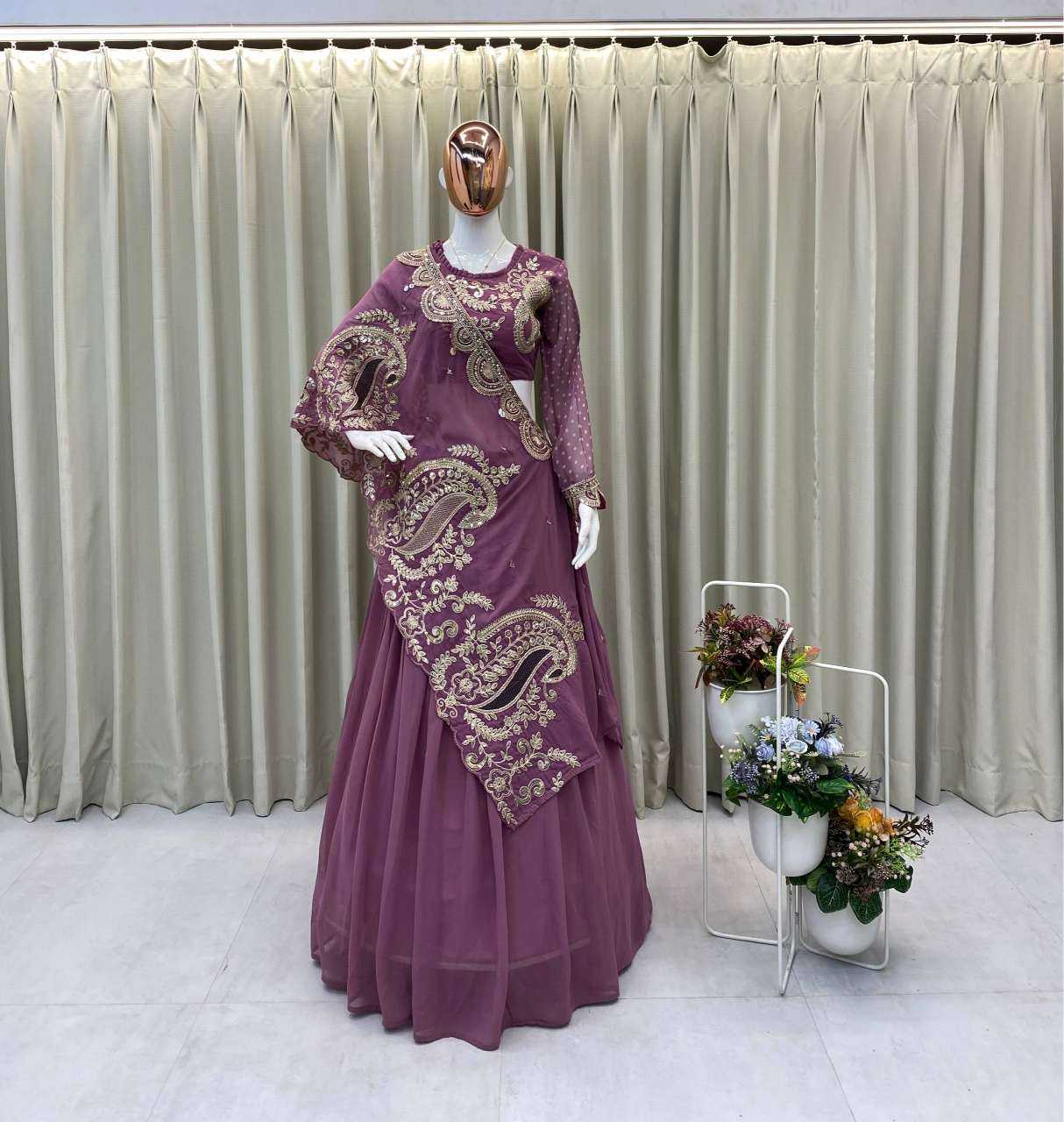 Ynf Georgette RIN110 400 Lehengas Wedding Collections Wholesale Designer Lehenga Sequins Lehenga Sangeet Outfits Manufacturer- Kapda Export