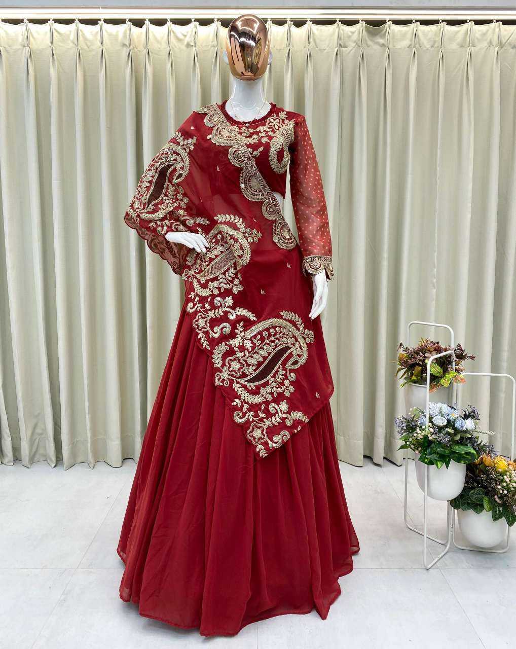 Ynf Georgette RIN110 400 Lehengas Wedding Collections Wholesale Designer Lehenga Sequins Lehenga Sangeet Outfits Manufacturer- Kapda Export