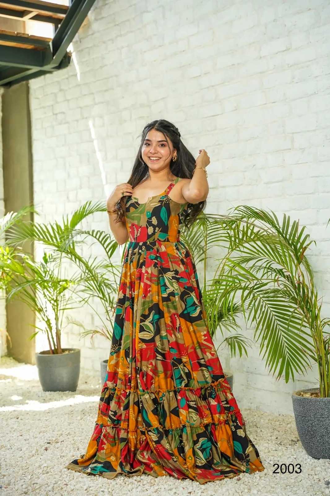 Ynf Heavy Rayon KESH530 LUCAYA VOL-20 2001 Gowns Wholesale Long Gowns Indo-Western Gowns Reception Gowns Manufacturer- Kapda Export