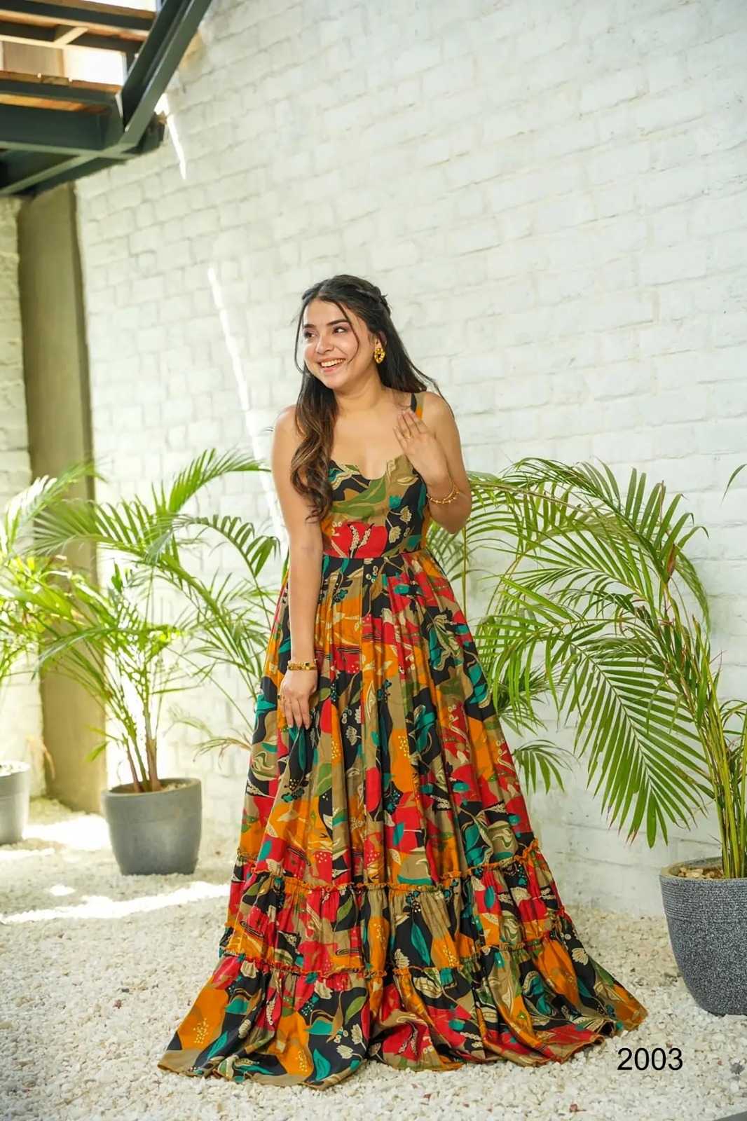 Ynf Heavy Rayon KESH530 LUCAYA VOL-20 2001 Gowns Wholesale Long Gowns Indo-Western Gowns Reception Gowns Manufacturer- Kapda Export