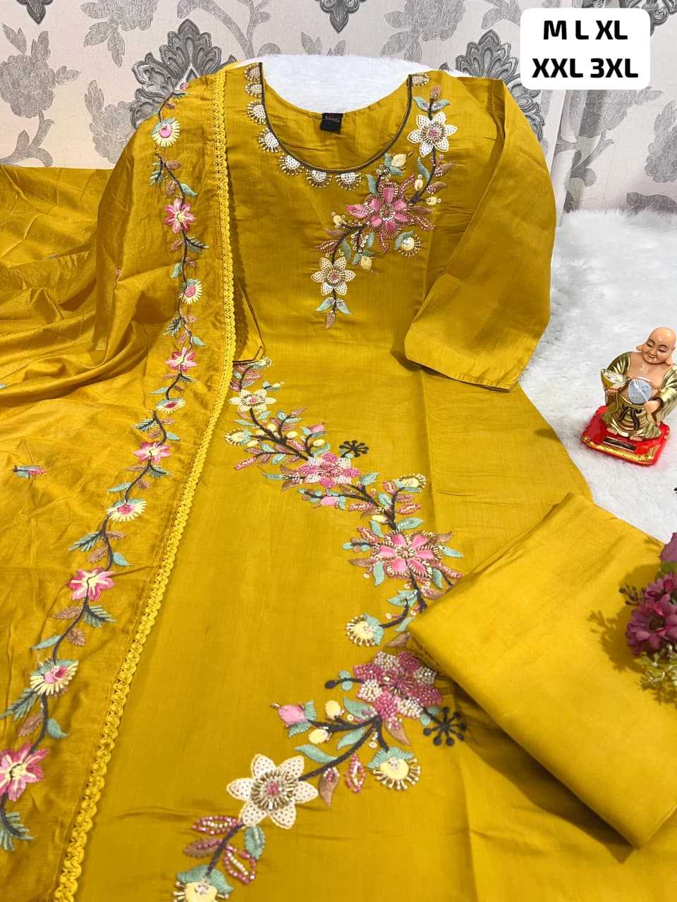 Ynf Heavy Roman Silk KESH594 KOLKATTA Kurti Wholesale Kurti Bottom With Dupatta Ladies Kurti Embroidered Kurtis Manufacturer- Kapda Export