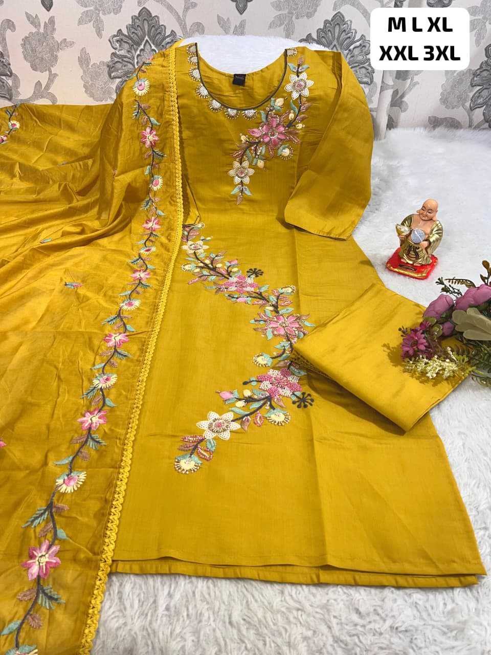 Ynf Heavy Roman Silk KESH594 KOLKATTA Kurti Wholesale Kurti Bottom With Dupatta Ladies Kurti Embroidered Kurtis Manufacturer- Kapda Export