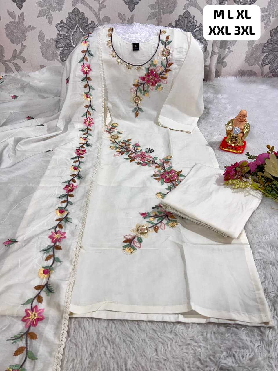 Ynf Heavy Roman Silk KESH594 KOLKATTA Kurti Wholesale Kurti Bottom With Dupatta Ladies Kurti Embroidered Kurtis Manufacturer- Kapda Export