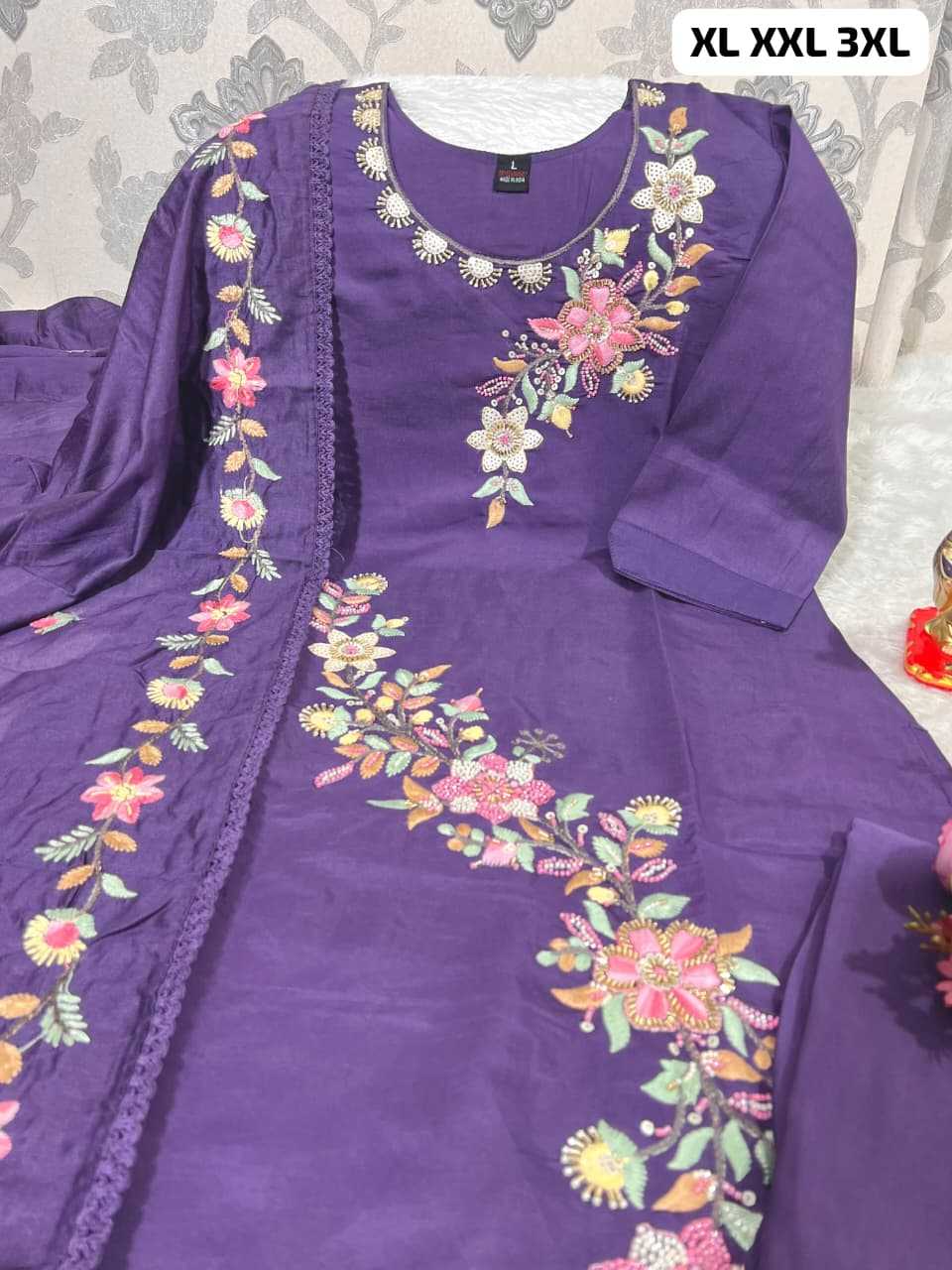 Ynf Heavy Roman Silk KESH594 KOLKATTA Kurti Wholesale Kurti Bottom With Dupatta Ladies Kurti Embroidered Kurtis Manufacturer- Kapda Export