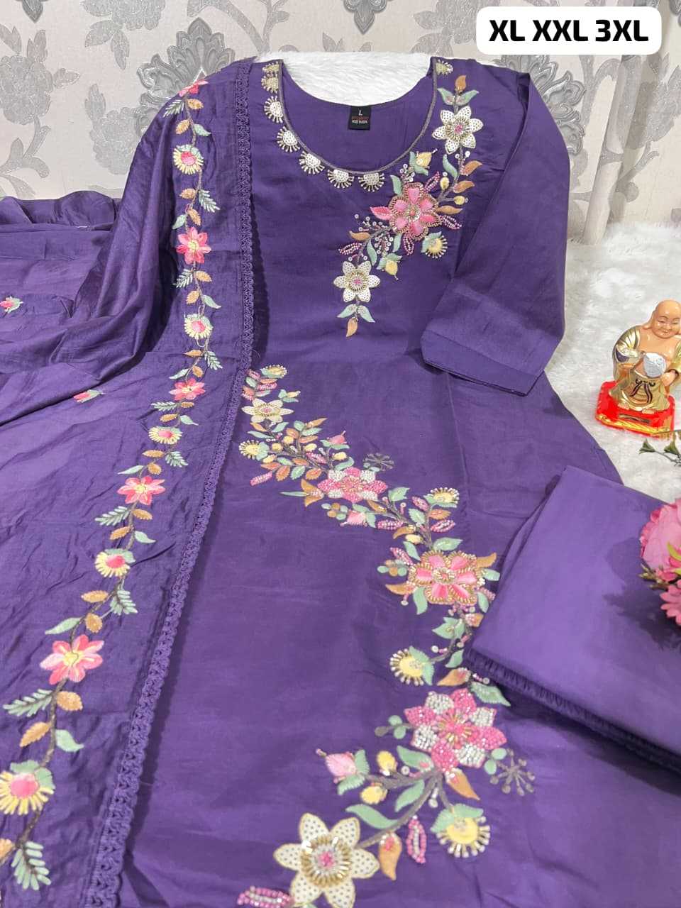 Ynf Heavy Roman Silk KESH594 KOLKATTA Kurti Wholesale Kurti Bottom With Dupatta Ladies Kurti Embroidered Kurtis Manufacturer- Kapda Export