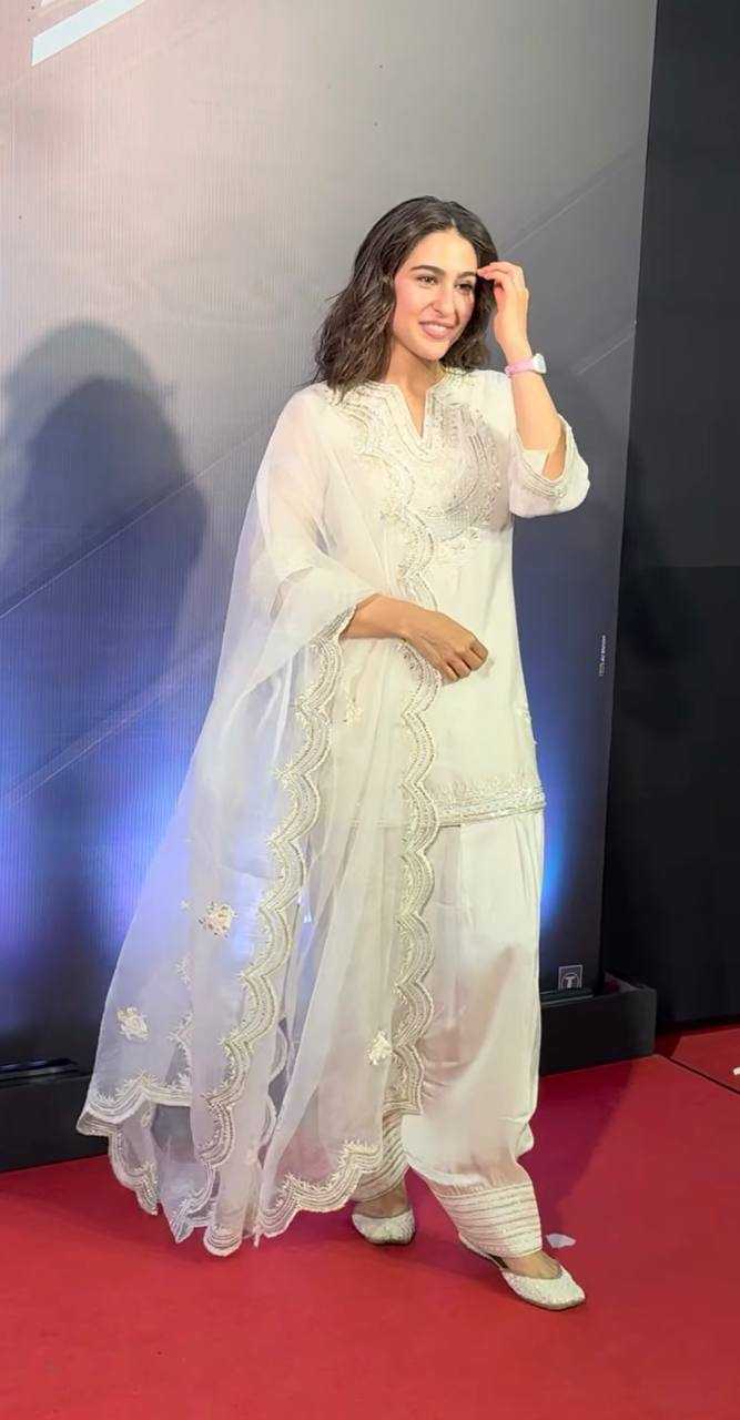 Ynf Heavy Silk KESH560 004 Suits & Dresses Bollywood Collections Wholesale Embroidery Suits Sara Ali Khan Sarees Palazzo Suit Manufacturer- Kapda Export