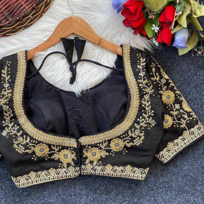 Ynf Milan Silk KESH426 944 Readymade Blouses Festive Collections Wholesale Embroidered Blouses Silk Blouse Navratri Blouses Manufacturer- Kapda Export
