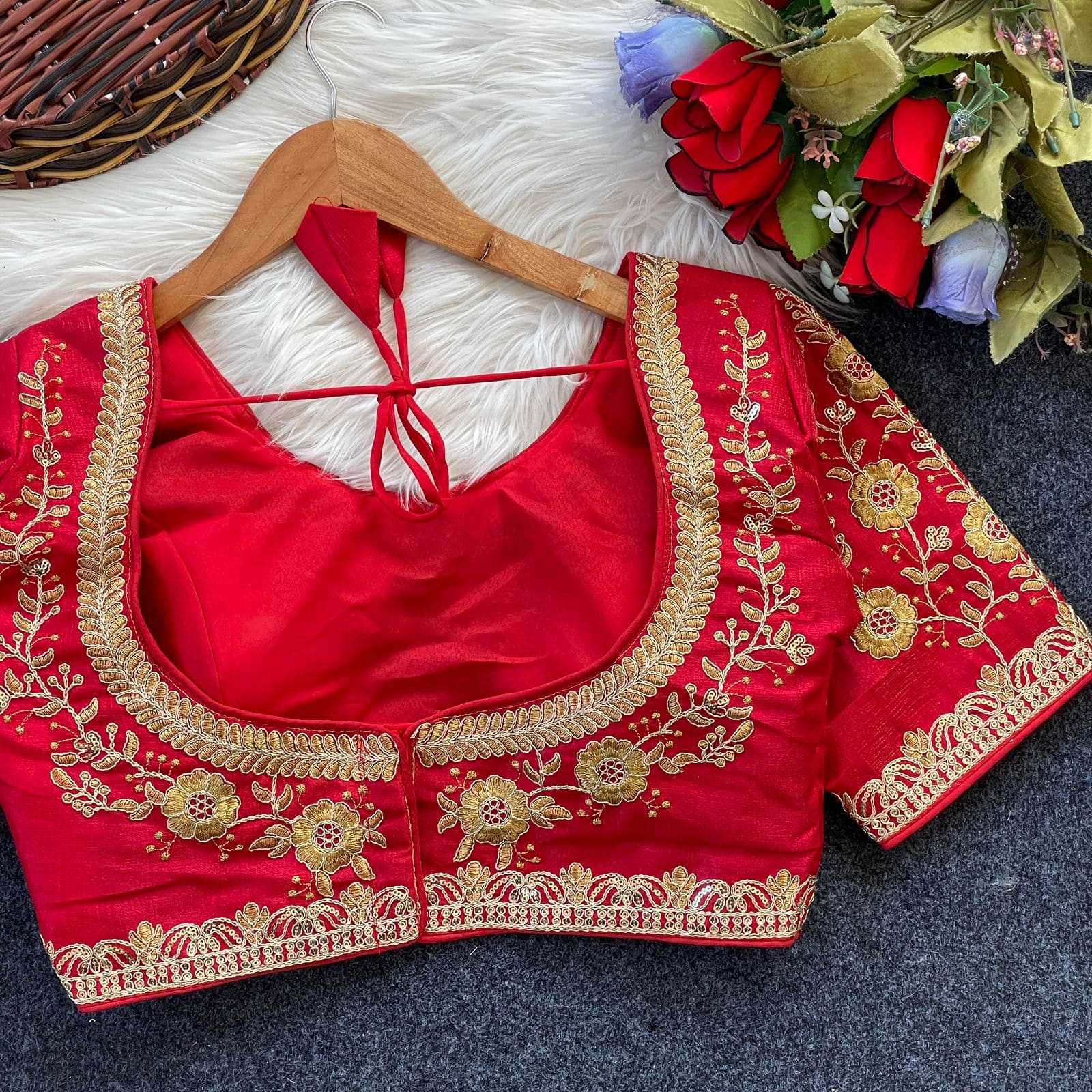 Ynf Milan Silk KESH426 944 Readymade Blouses Festive Collections Wholesale Embroidered Blouses Silk Blouse Navratri Blouses Manufacturer- Kapda Export