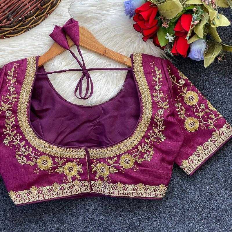 Ynf Milan Silk KESH426 944 Readymade Blouses Festive Collections Wholesale Embroidered Blouses Silk Blouse Navratri Blouses Manufacturer- Kapda Export