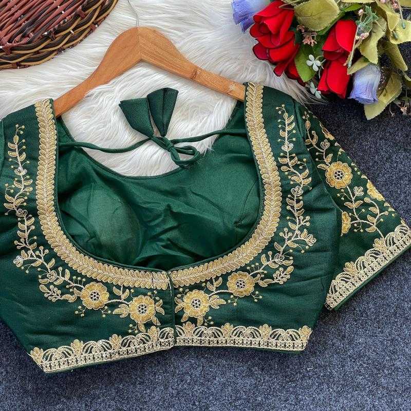 Ynf Milan Silk KESH426 944 Readymade Blouses Festive Collections Wholesale Embroidered Blouses Silk Blouse Navratri Blouses Manufacturer- Kapda Export