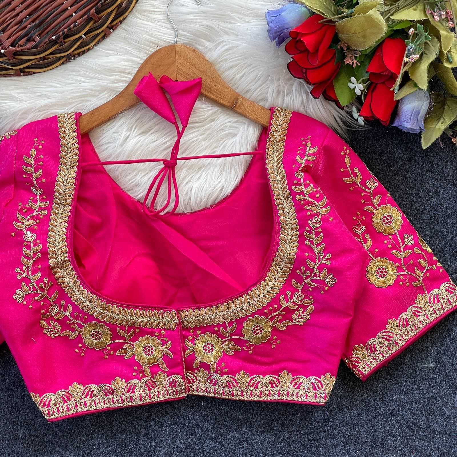 Ynf Milan Silk KESH426 944 Readymade Blouses Festive Collections Wholesale Embroidered Blouses Silk Blouse Navratri Blouses Manufacturer- Kapda Export