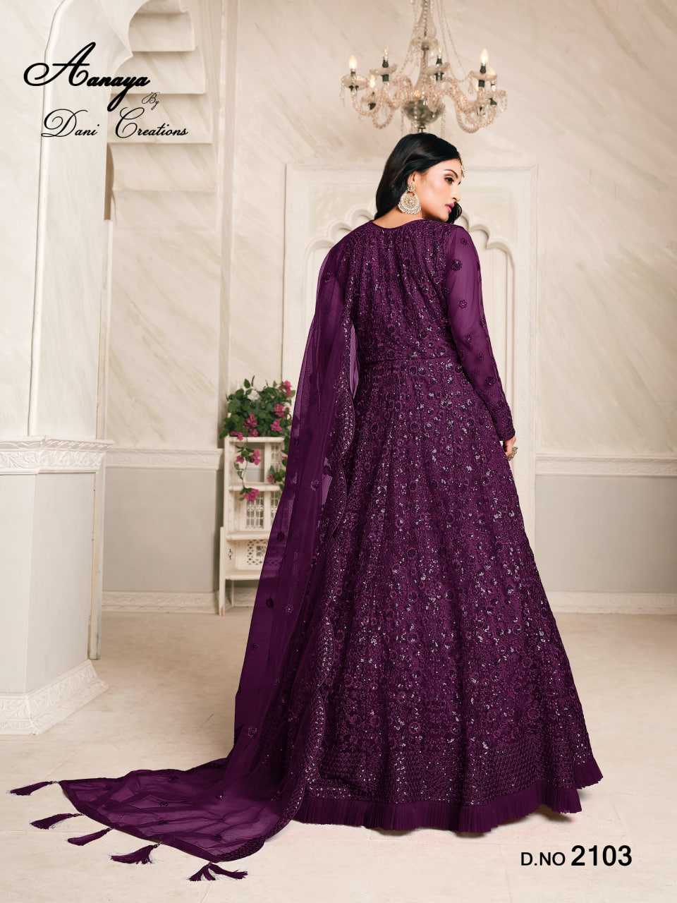 Ynf Net KESH530 AANAYA 2100 Gowns Wedding Collections Wholesale Net Gowns Wedding Gown Sequin Gowns Manufacturer- Kapda Export
