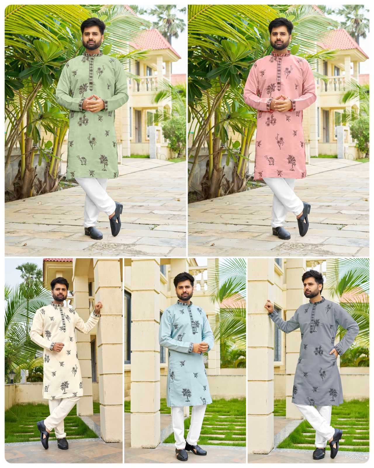 Ynf Premium Roman Silk KESH481 Manyavar Mens Wear Festive Collections Wholesale Mens Kurtas Silk Kurta Embroidered Kurta Pajama Manufacturer- Kapda Export