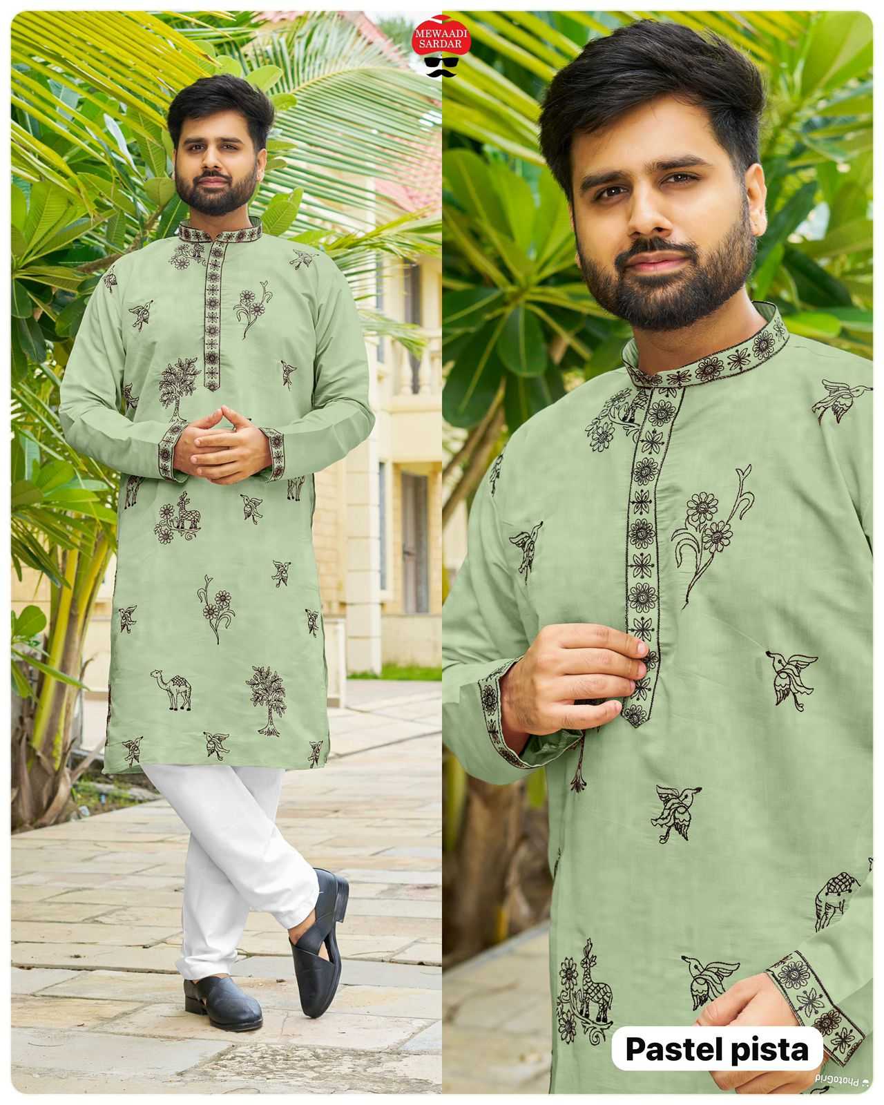 Ynf Premium Roman Silk KESH481 Manyavar Mens Wear Festive Collections Wholesale Mens Kurtas Silk Kurta Embroidered Kurta Pajama Manufacturer- Kapda Export