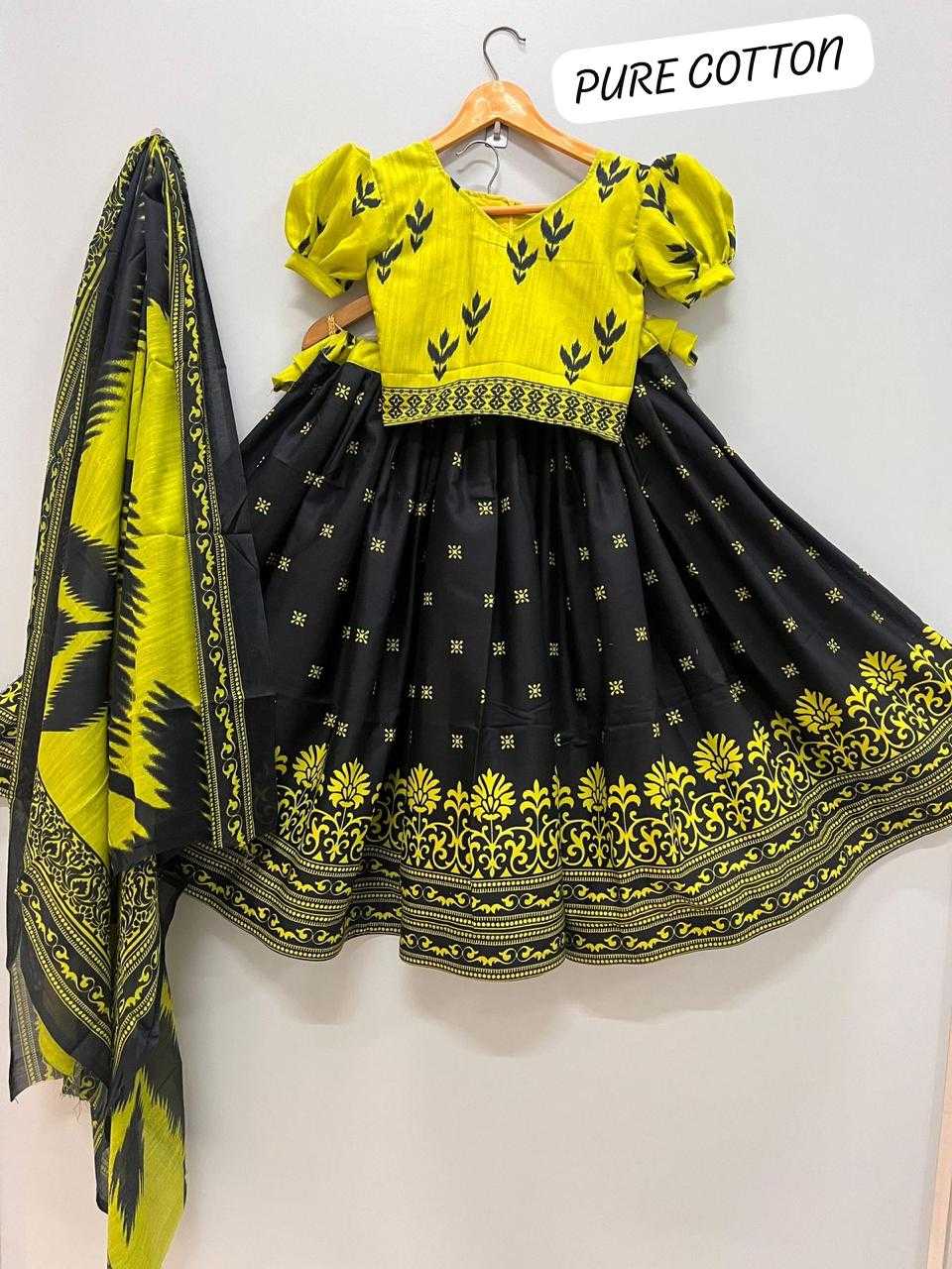 Ynf Pure Cotton RIN235 CANVAS Kids Wear Festive Collections Wholesale Girls Cotton Frocks Kids Lehenga Choli Baby Girl Lehenga Manufacturer- Kapda Export