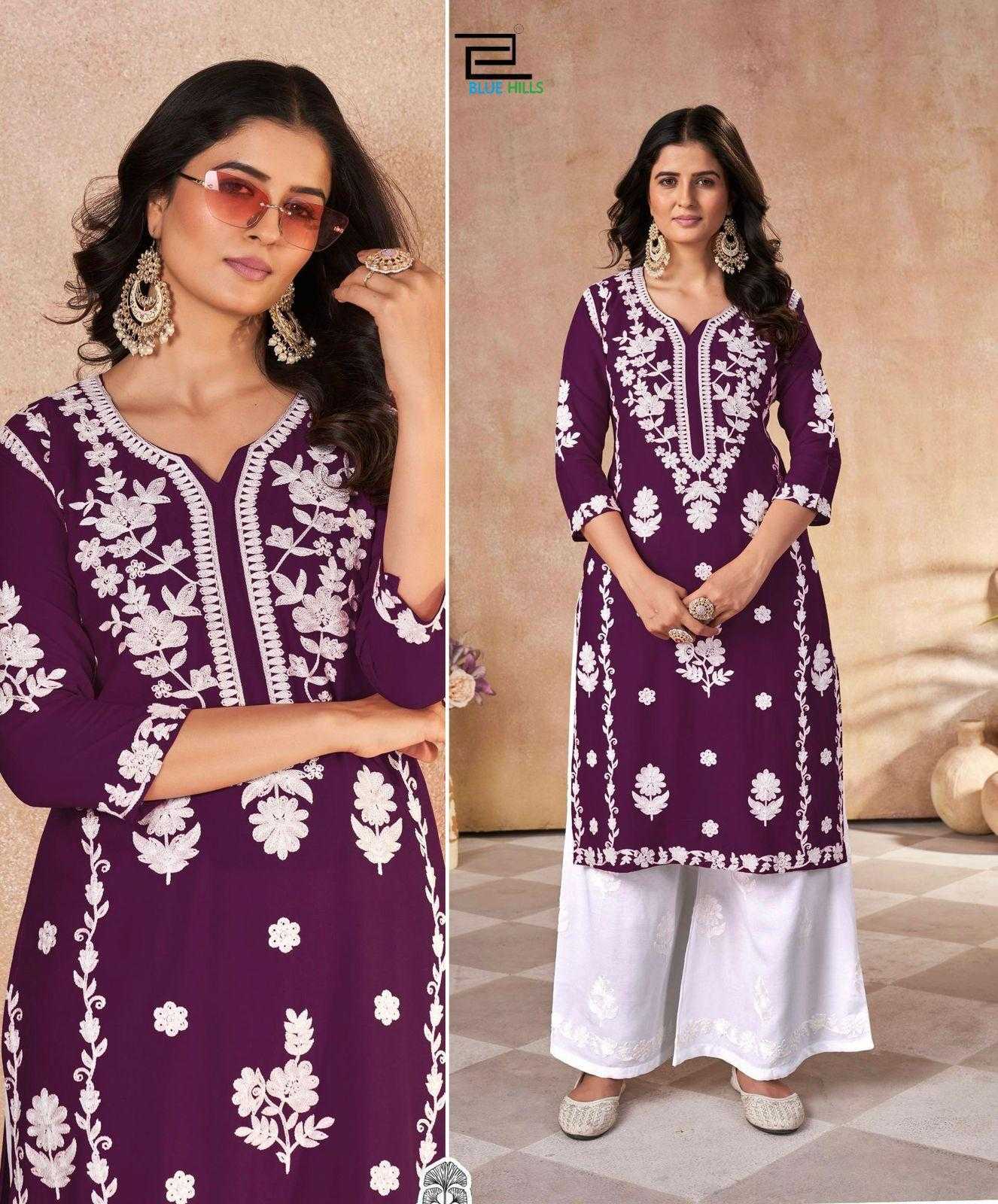 Ynf Rayon KESH481 WAZIR Kurti Wholesale Fancy Kurti Embroidered Kurtis Chikankari Kurtis Manufacturer- Kapda Export