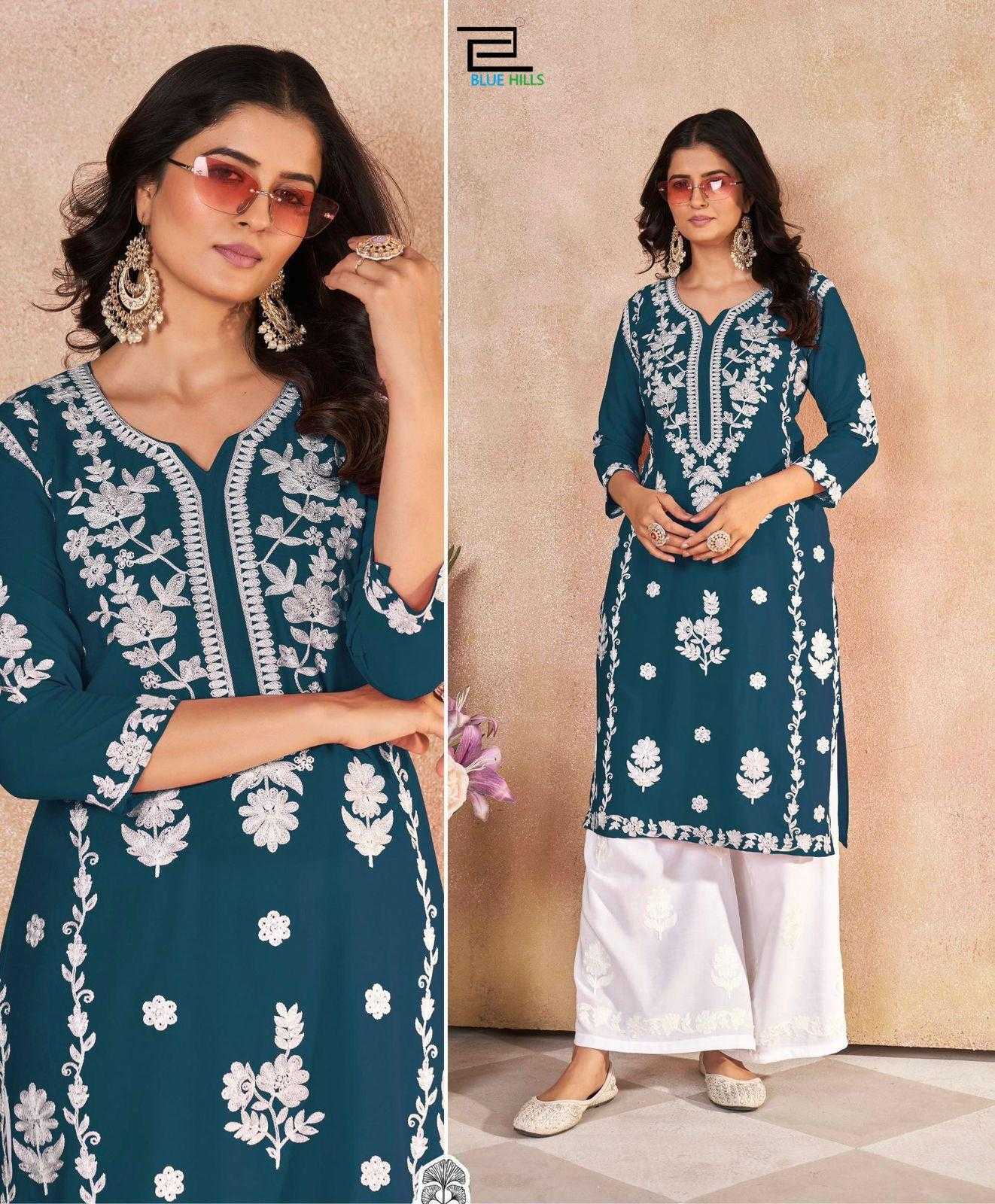 Ynf Rayon KESH481 WAZIR Kurti Wholesale Fancy Kurti Embroidered Kurtis Chikankari Kurtis Manufacturer- Kapda Export